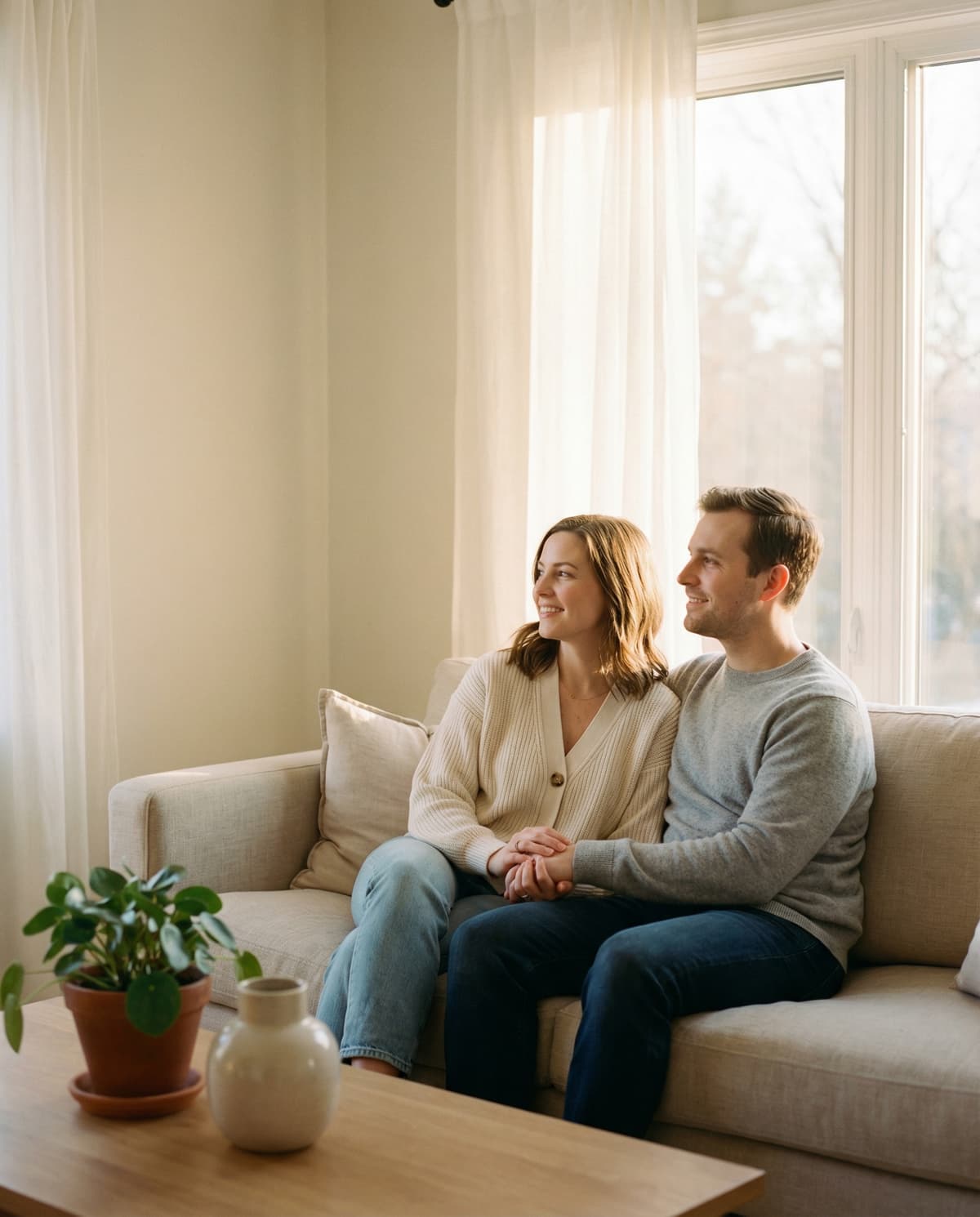 Couple planning their fertility journey together